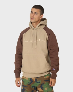 Fleece Champion Reverse Weave Raglan Hoodie Country Walnut
