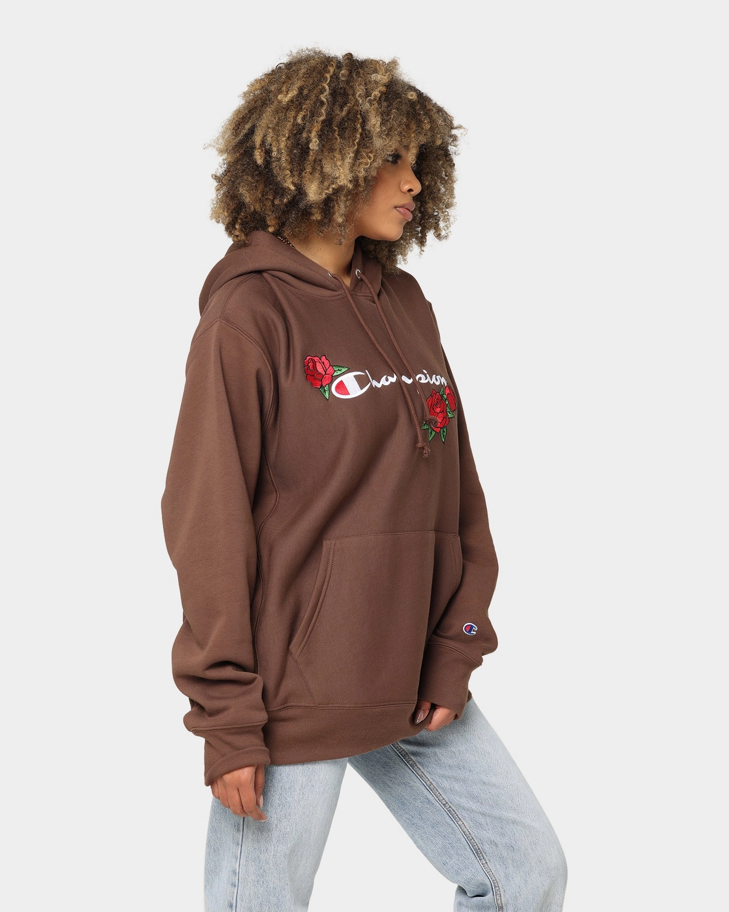Fresh Function DualZipper Champion Reverse Weave Roses Embroidery Hoodie Coco Loco