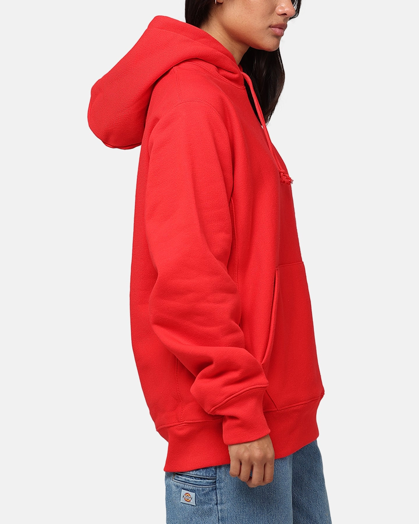 Shaving-cream Champion Reverse Weave Small C Hoodie Team Red Scarlet