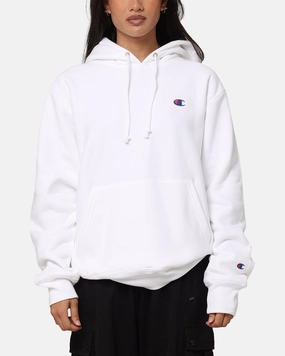 Vegan Option Champion Reverse Weave Small C Hoodie White