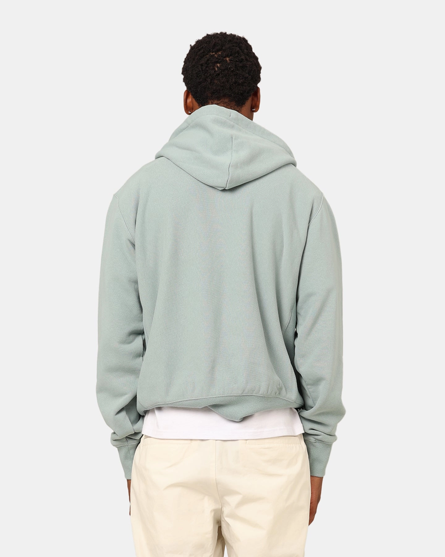 Champion Reverse Weave Terry Hoodie Sage Shimmer Green Communicate Argue