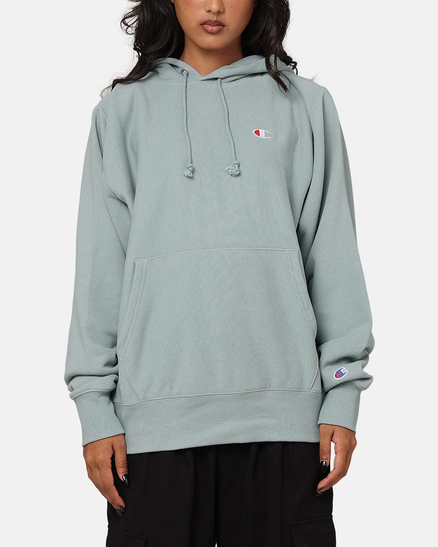 Formula Champion Reverse Weave Terry Hoodie Sage Shimmer Green