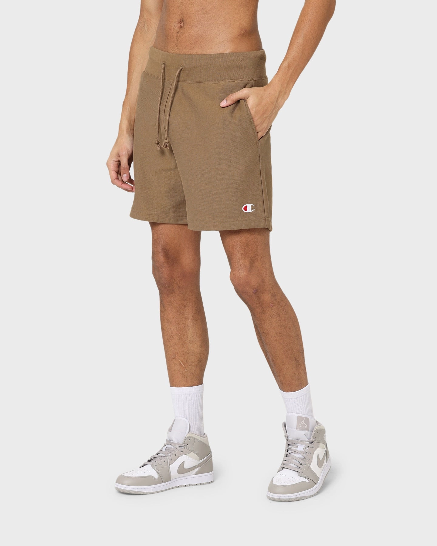 Champion Reverse Weave Terry Shorts Midway Brown Animal Print