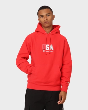 Champion Reverse Weave USA Hoodie Red Spark Csi TearResistant Ripstop Nylon