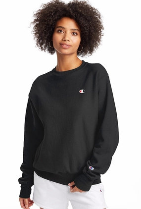 Champion Reverse Weave Womens Crew, C Logo Reversible Wear Options Everyday Comfort