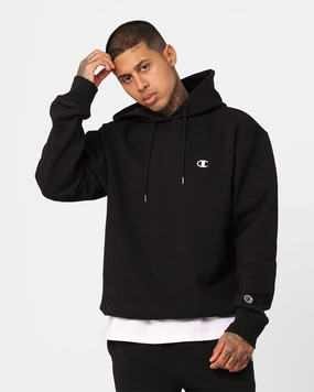 Soft Texture Summer Champion Rochester Base Hoodie Black