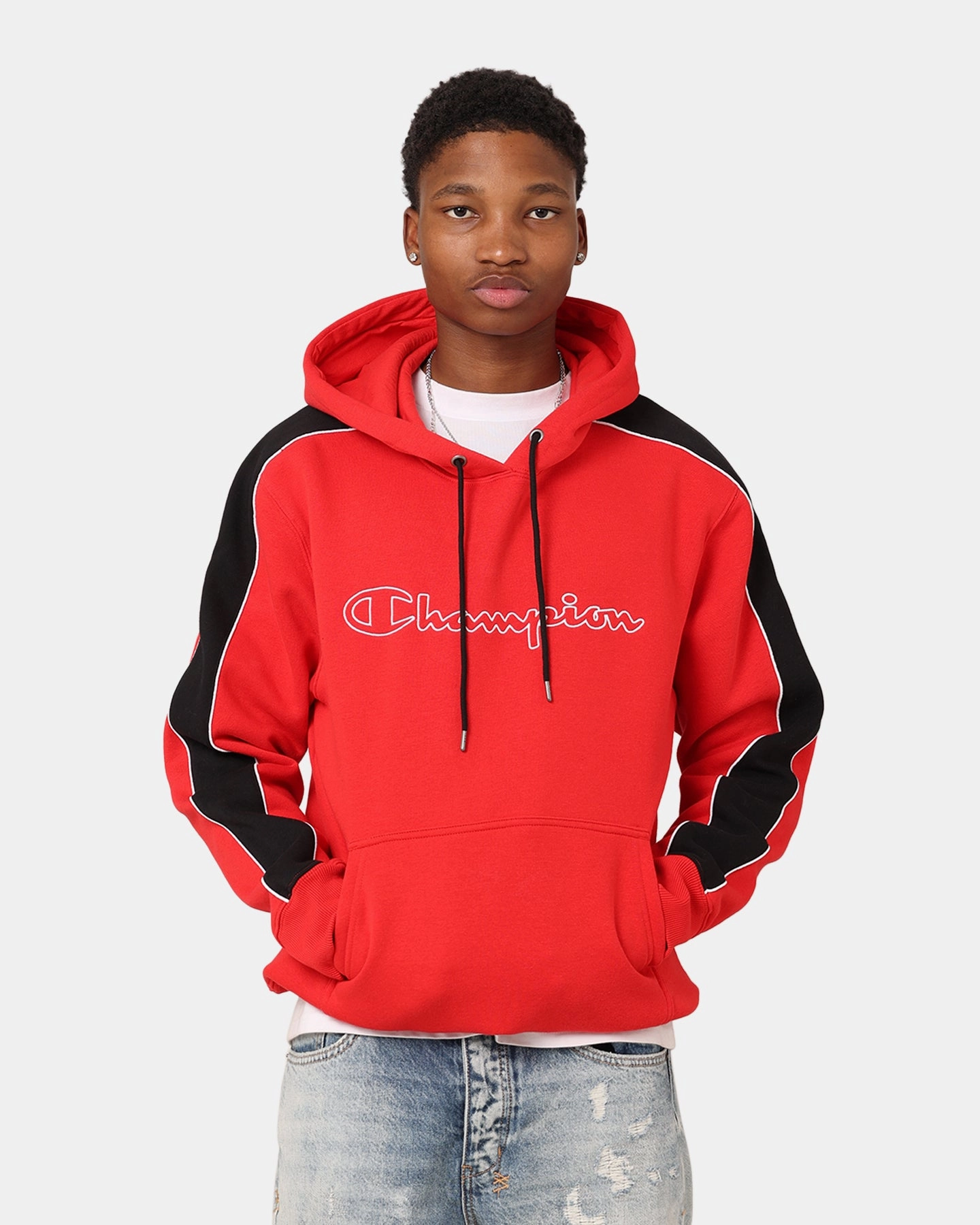 Champion Rochester City Hoodie Black/Scarlet Legacy