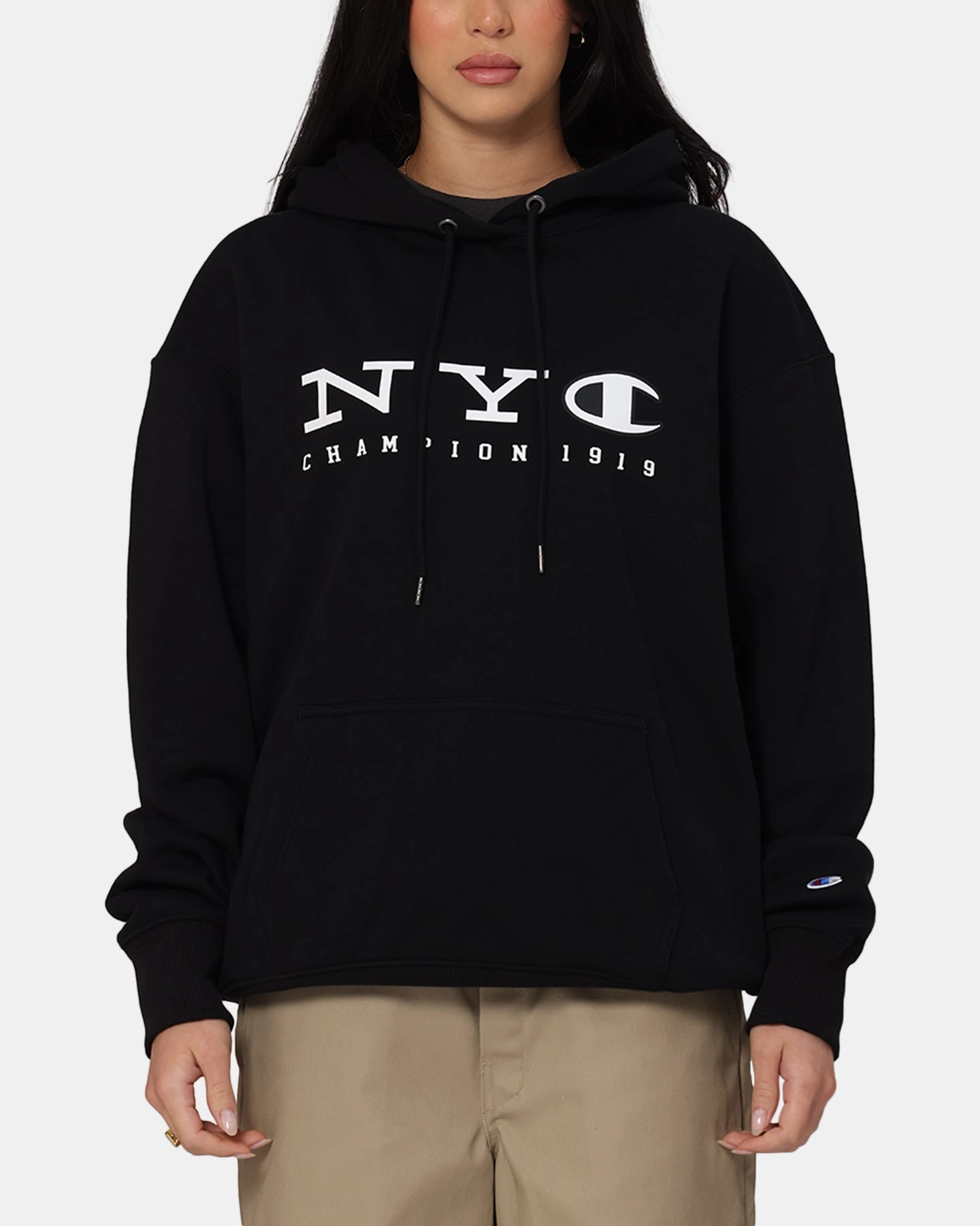 Champion Rochester Graphic Hoodie Black detachable sleeves