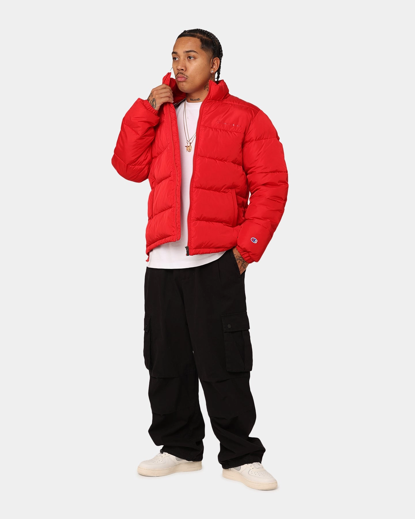 layering option Faux Fur Champion Rochester Padded Puffer Jacket Wildcard