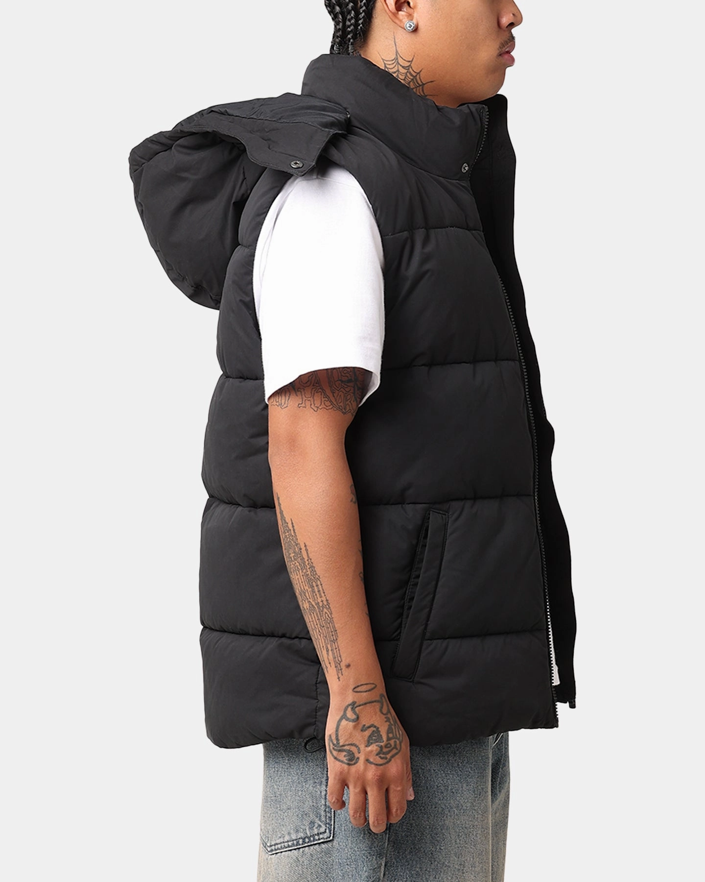 Champion Rochester Puffer Vest Black/Gold High-Tech Fabric divers
