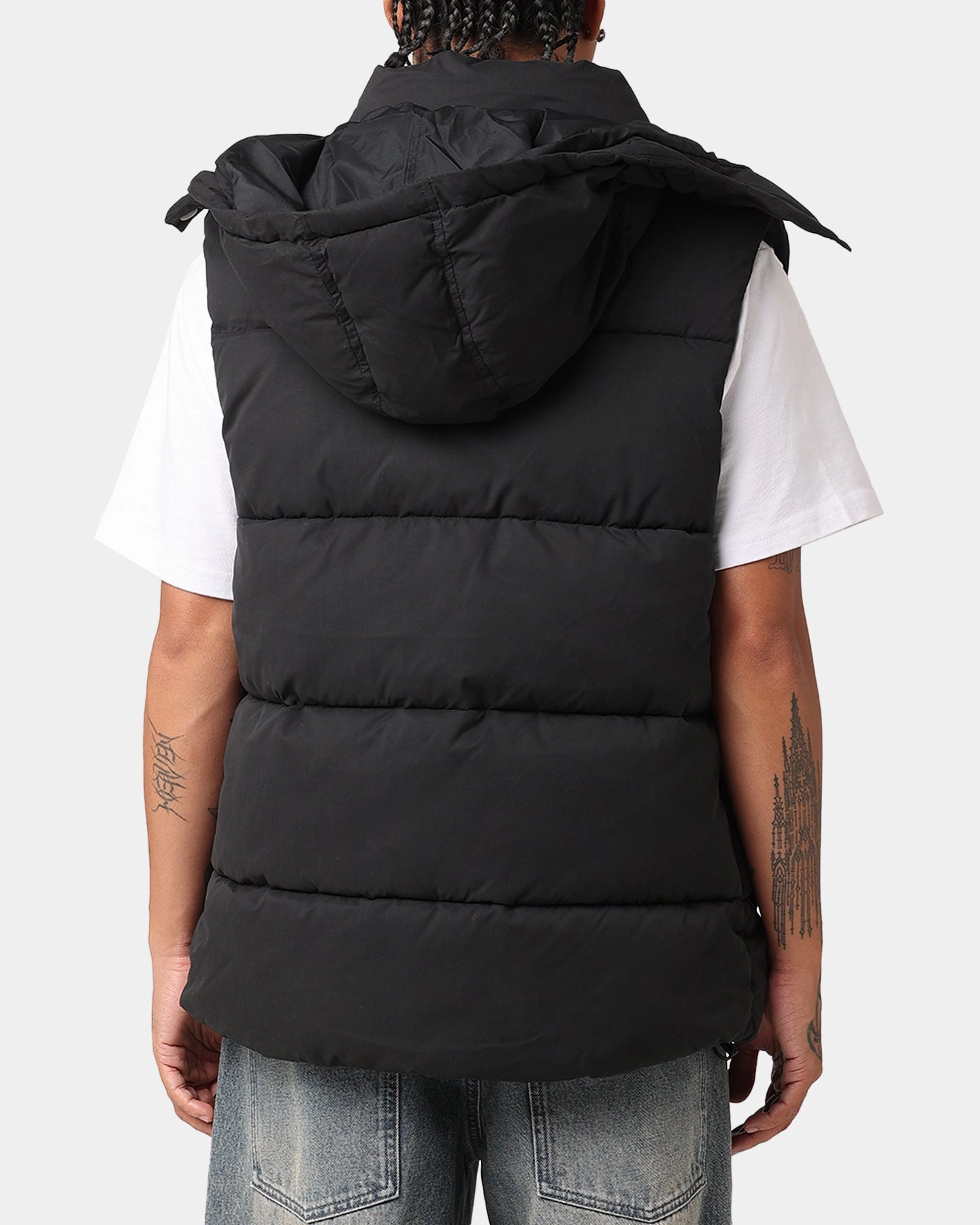 PreShrunk Cotton Blend Champion Rochester Puffer Vest Black/Gold