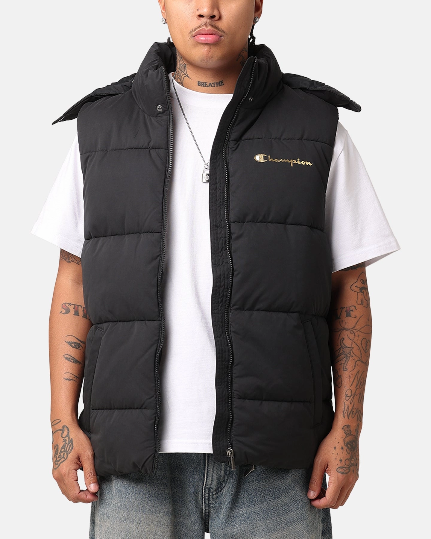 Champion Rochester Puffer Vest Black/Gold Temperature Adaptive Fabric