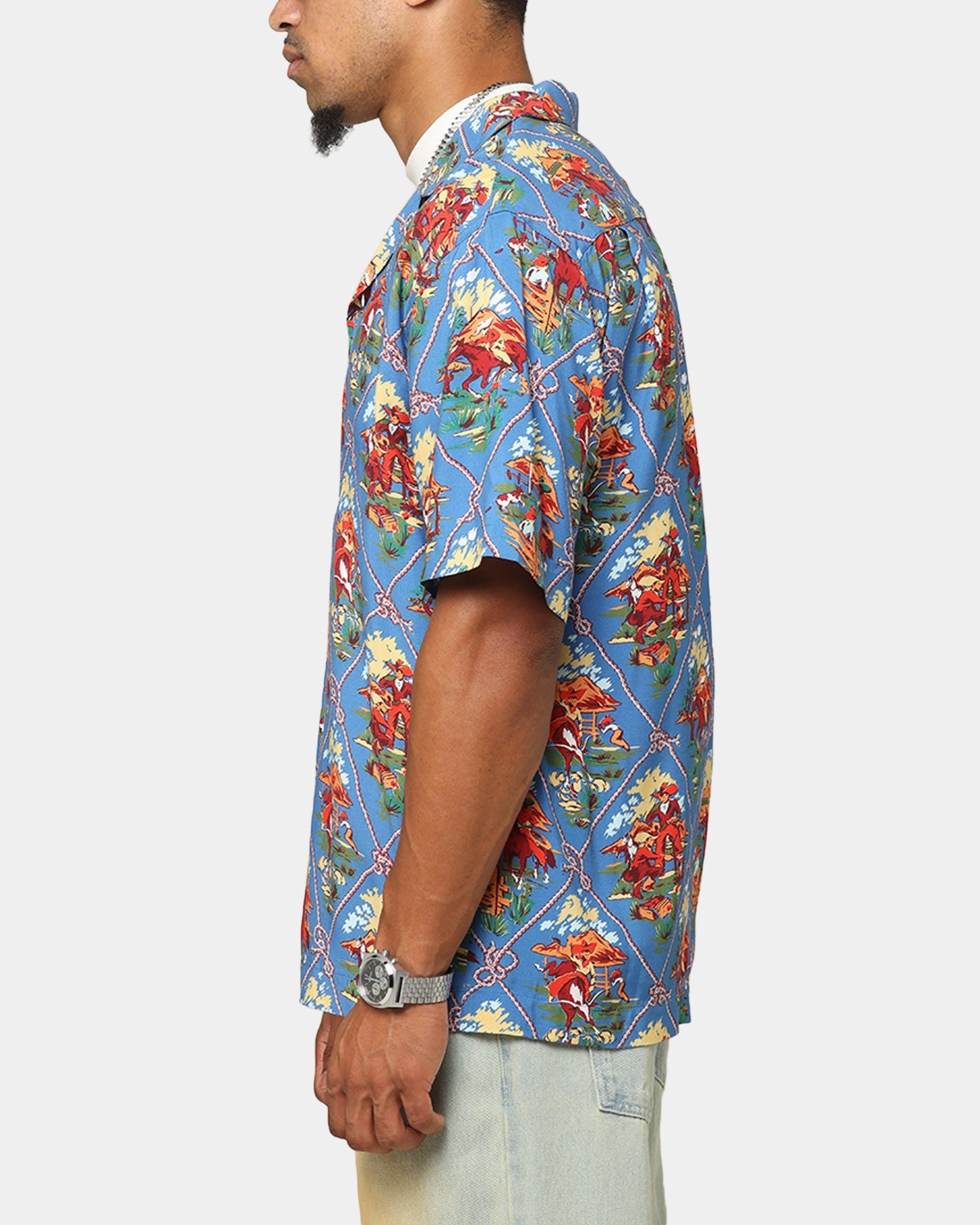 Champion Route 40 Drifter Button Up Shirt Teal Eco-friendly