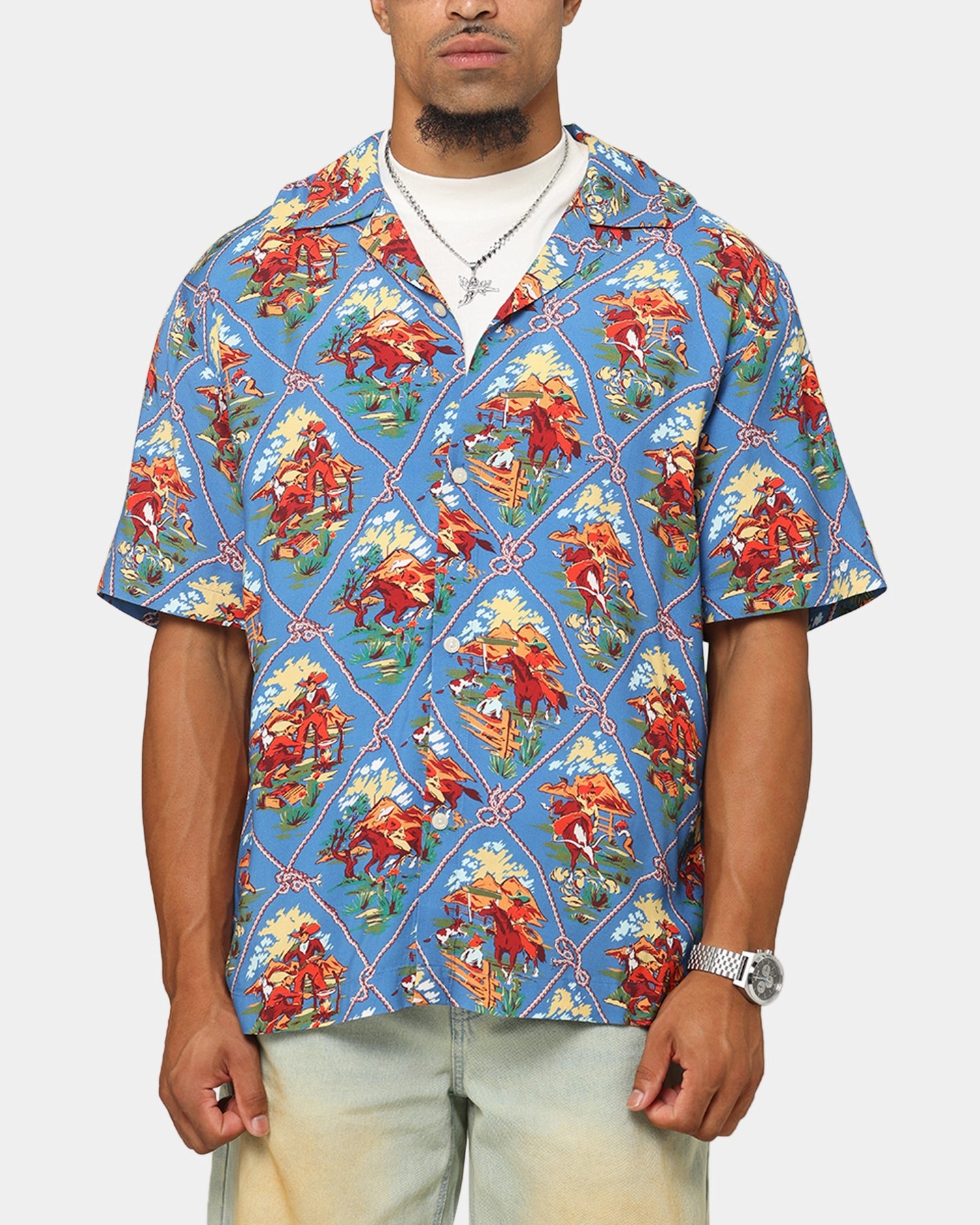 Lightweight Layers Regular Fit Champion Route 40 Drifter Button Up Shirt Teal