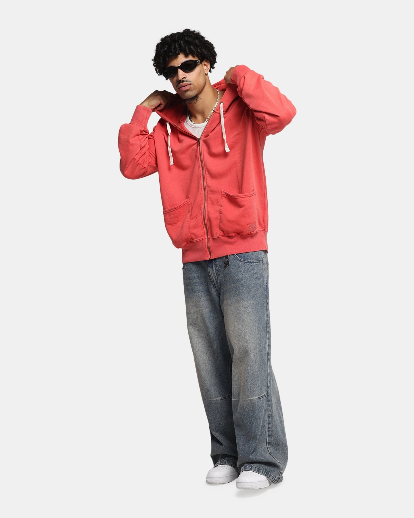 Lightweight Construction Champion Time Capsule Full Zip-Through Hoodie Red