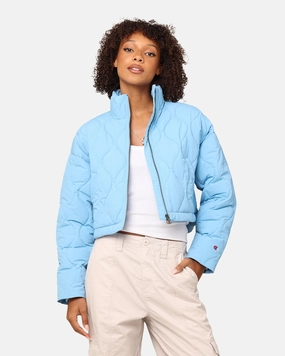 Magnetic Closure System Champion Women's Re:Bound Cropped Puffer Jacket Track & Field