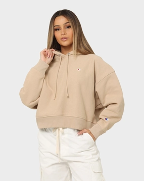 Champion Women's Reverse Weave Level Up Hoodie Cafe Latte Spark