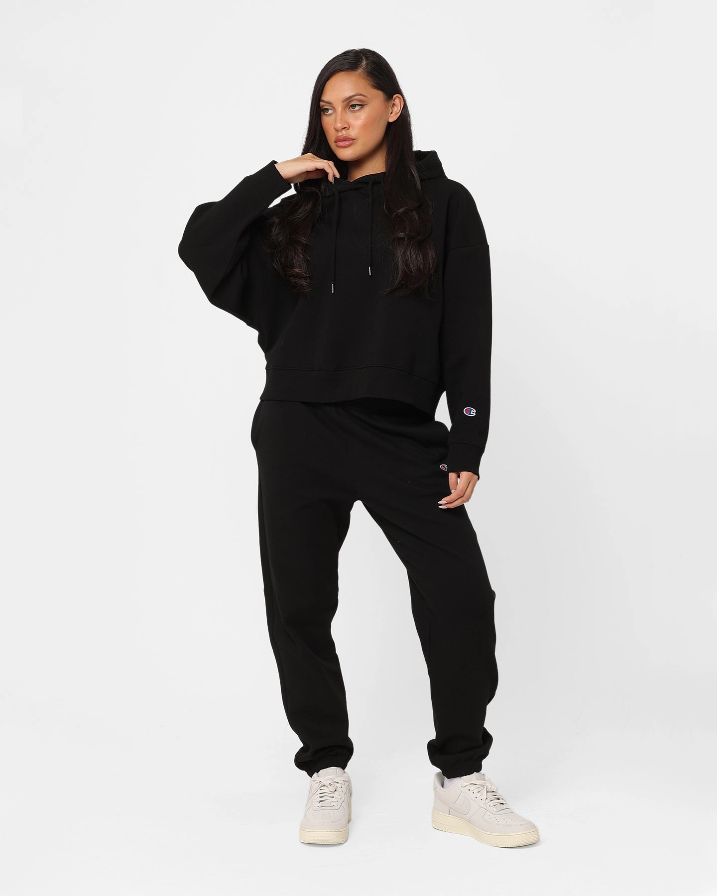 Champion Women's Rochester Base Hoodie Black Daily Fit