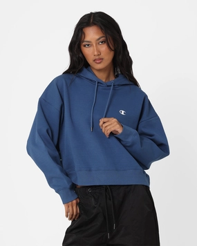 Perforated Underarm Vents Champion Women's Rochester Base Hoodie Regal Navy