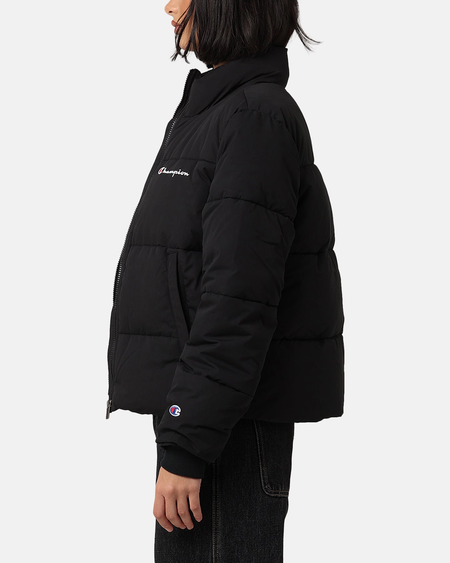 suitable for modeling Ventilated Back Champion Women's Rochester Puffer Jacket Black