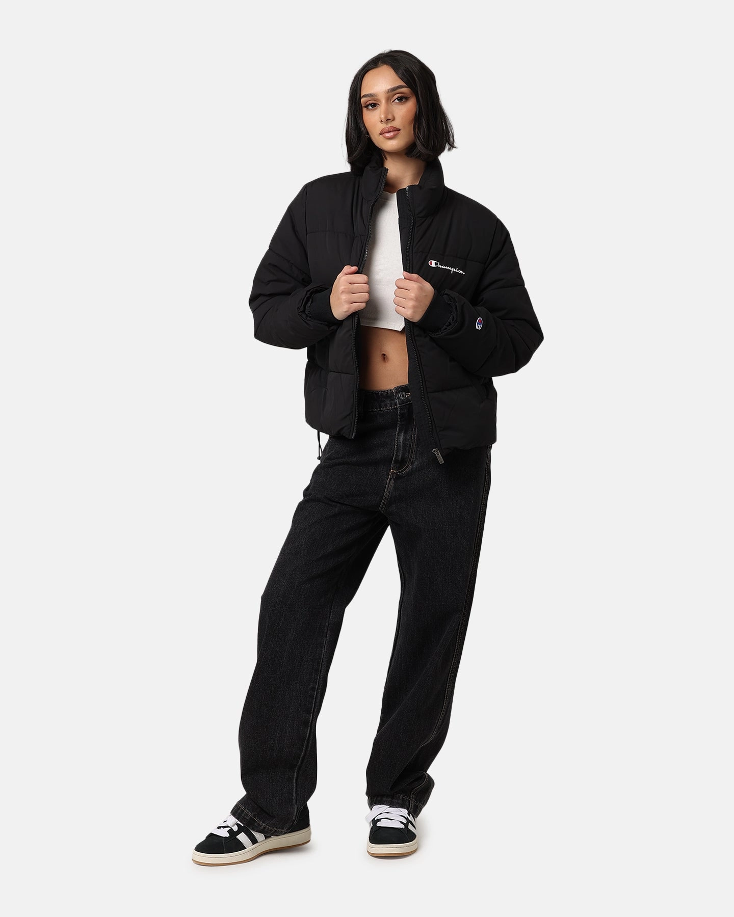 Champion Women's Rochester Puffer Jacket Black Talent