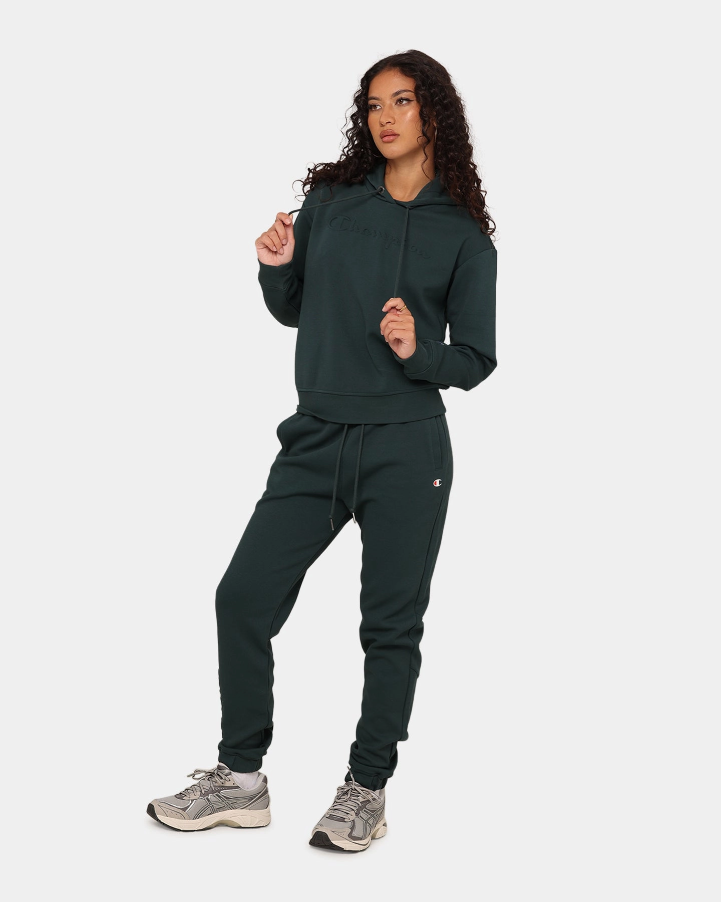 Powder Champion Women's Rochester Tech Hoodie Baby Spinach