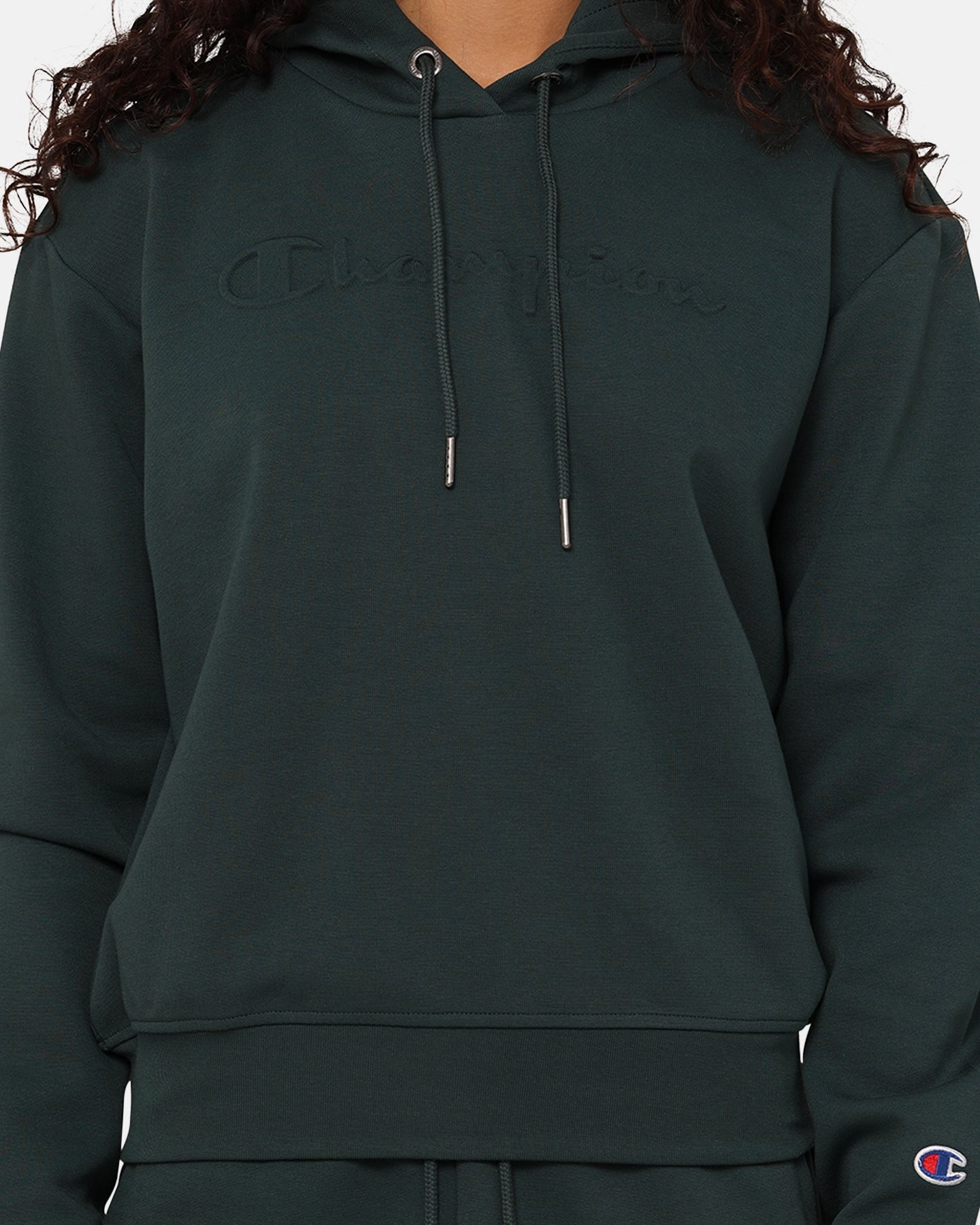 Adjustable Hood Champion Women's Rochester Tech Hoodie Baby Spinach
