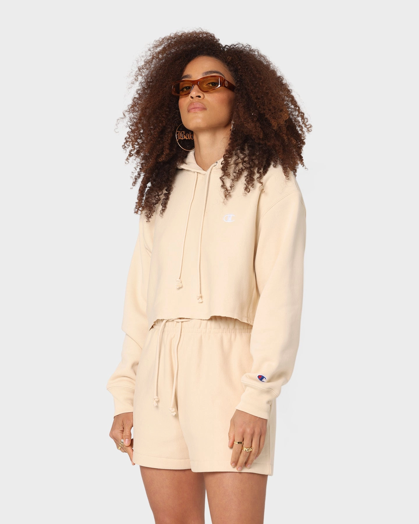 Winter Ready Champion Women's RW Cropped Hoodie Warming Beige