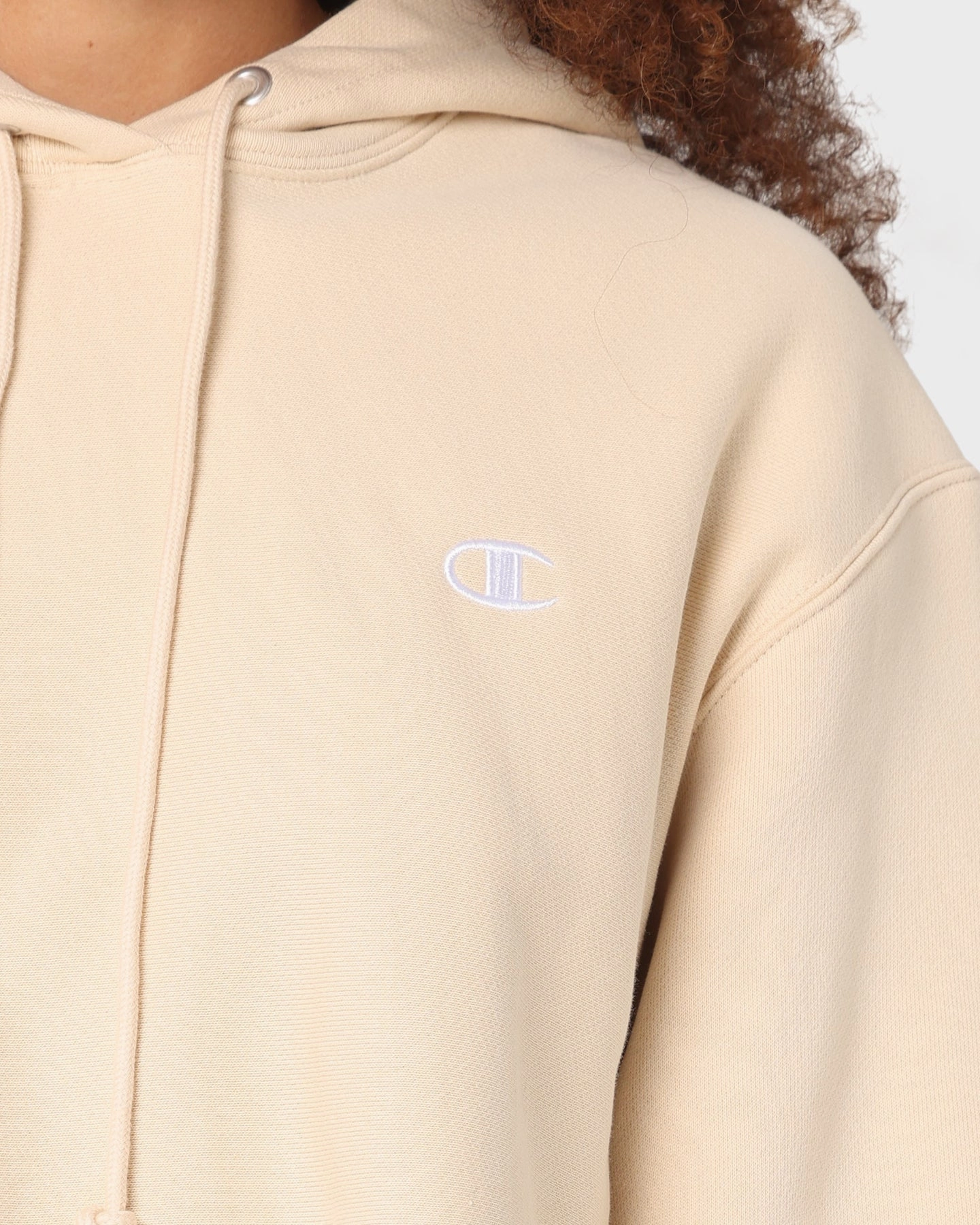 Moisture Wicking Layer Full length Champion Women's RW Cropped Hoodie Warming Beige