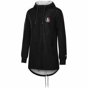 Wrinkle Free Fabric mesh ventilation Champion Women's Seminole Logo Sherpa Lined Stadium Jacket - Black