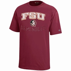 Champion Youth FSU Seminoles/Seminole Logo Short Sleeve T-shirt - Garnet Modern Style