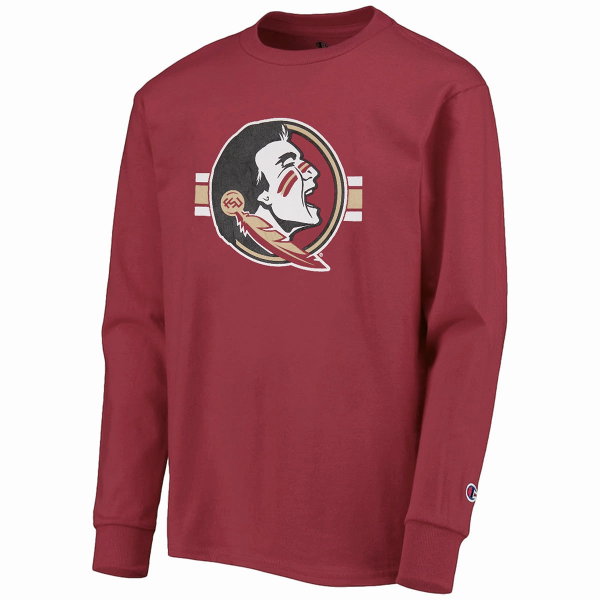 Fresh Style Essential Wardrobe Champion Youth Seminole Logo/Florida State Seminoles Long Sleeve T-shirt - Garnet