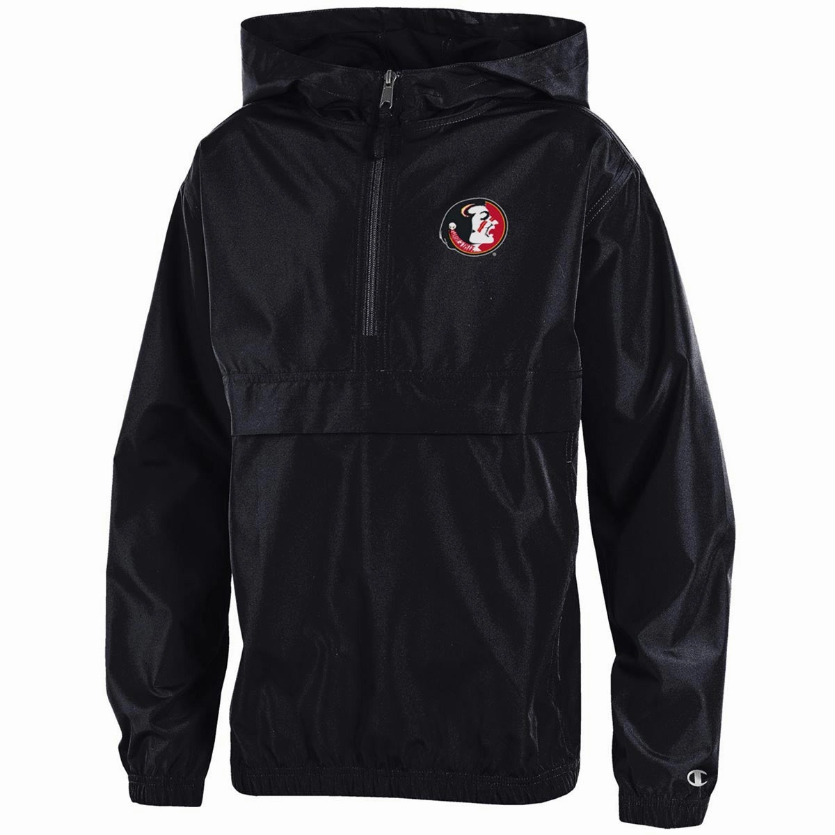 Champion Youth Vault Seminole Logo Packable Jacket - Black Fit For Travel