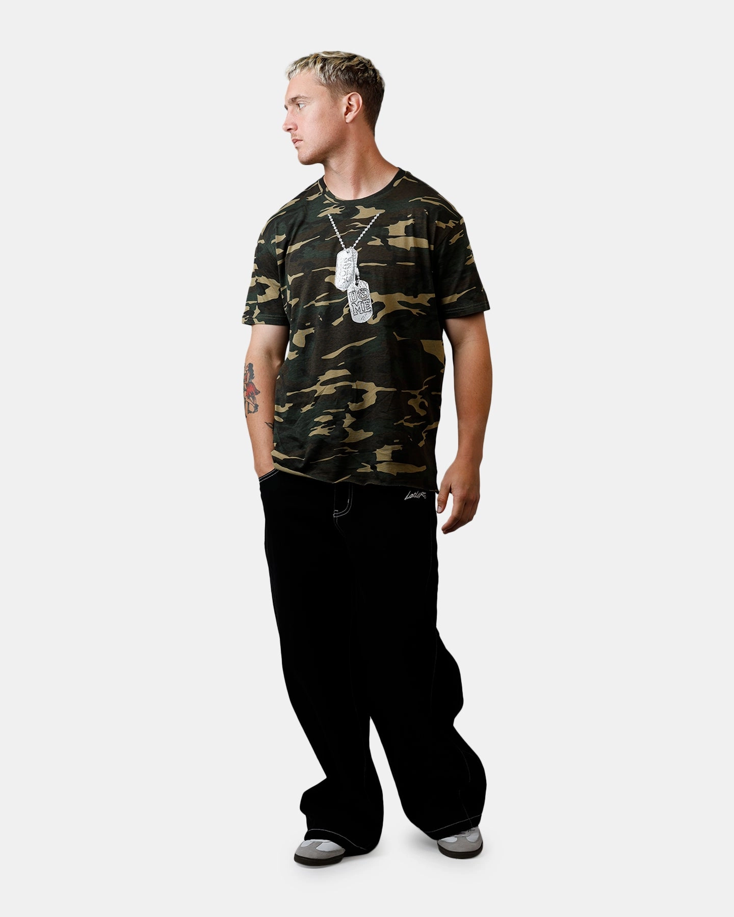 Comfy Apparel Culture Kings X WWE John Cena Ruthless Aggression Vintage T-Shirt Woodland Camo