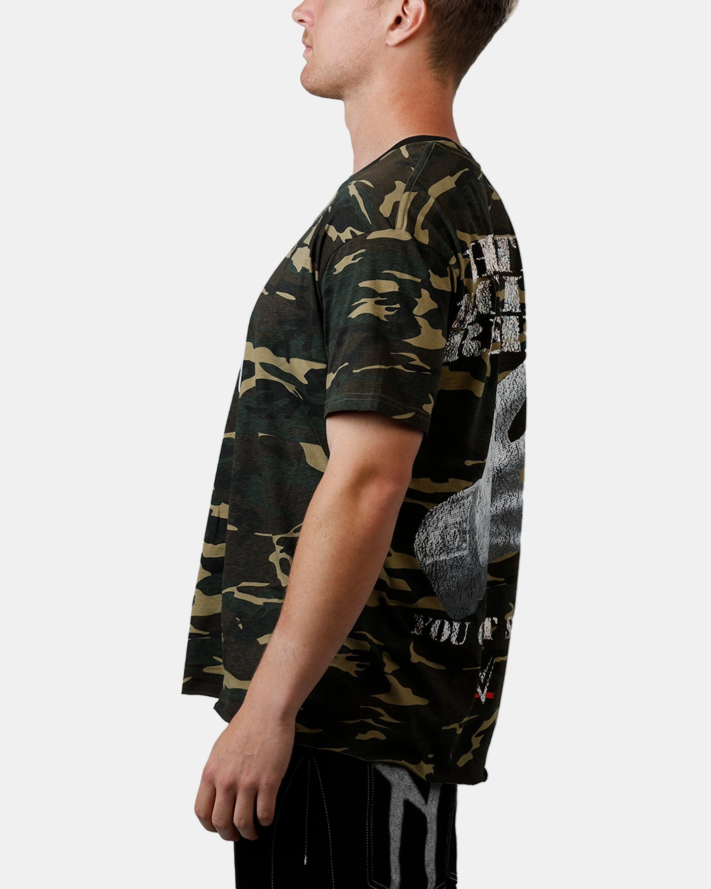 Culture Kings X WWE John Cena Ruthless Aggression Vintage T-Shirt Woodland Camo Breathable Material Natural Fiber Blend
