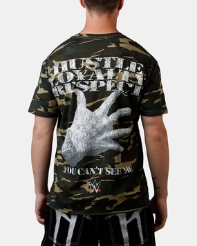 Relax Style Trend Anti-bacterial Culture Kings X WWE John Cena Ruthless Aggression Vintage T-Shirt Woodland Camo