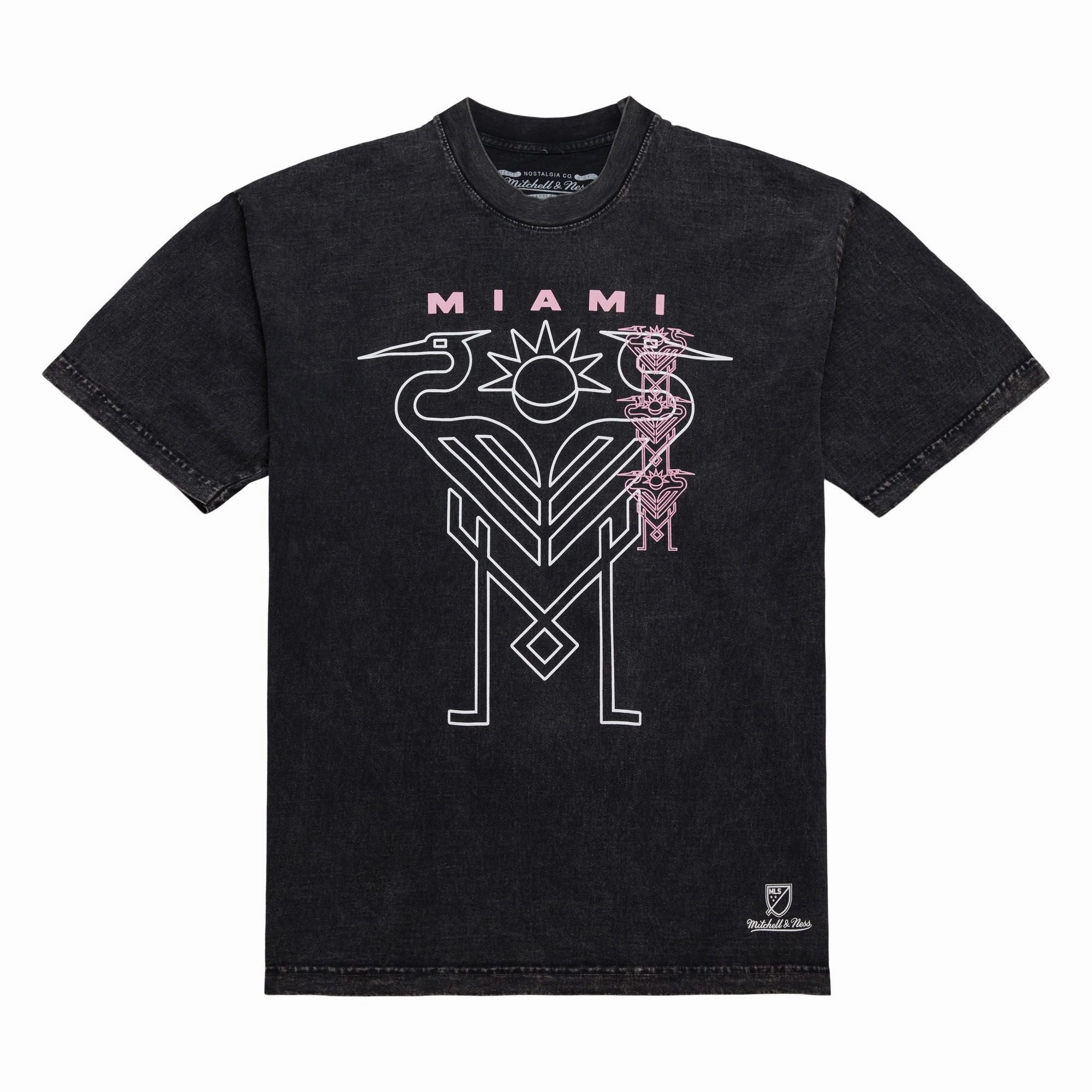 MLS Oversized Graphic Tee Miami CF 'Black' Fashionable Comfort Hygroscopic Fiber