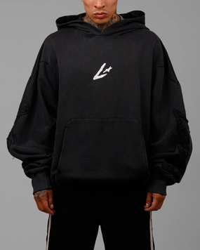 suitable for modeling Loiter Dune Hoodie Washed Black