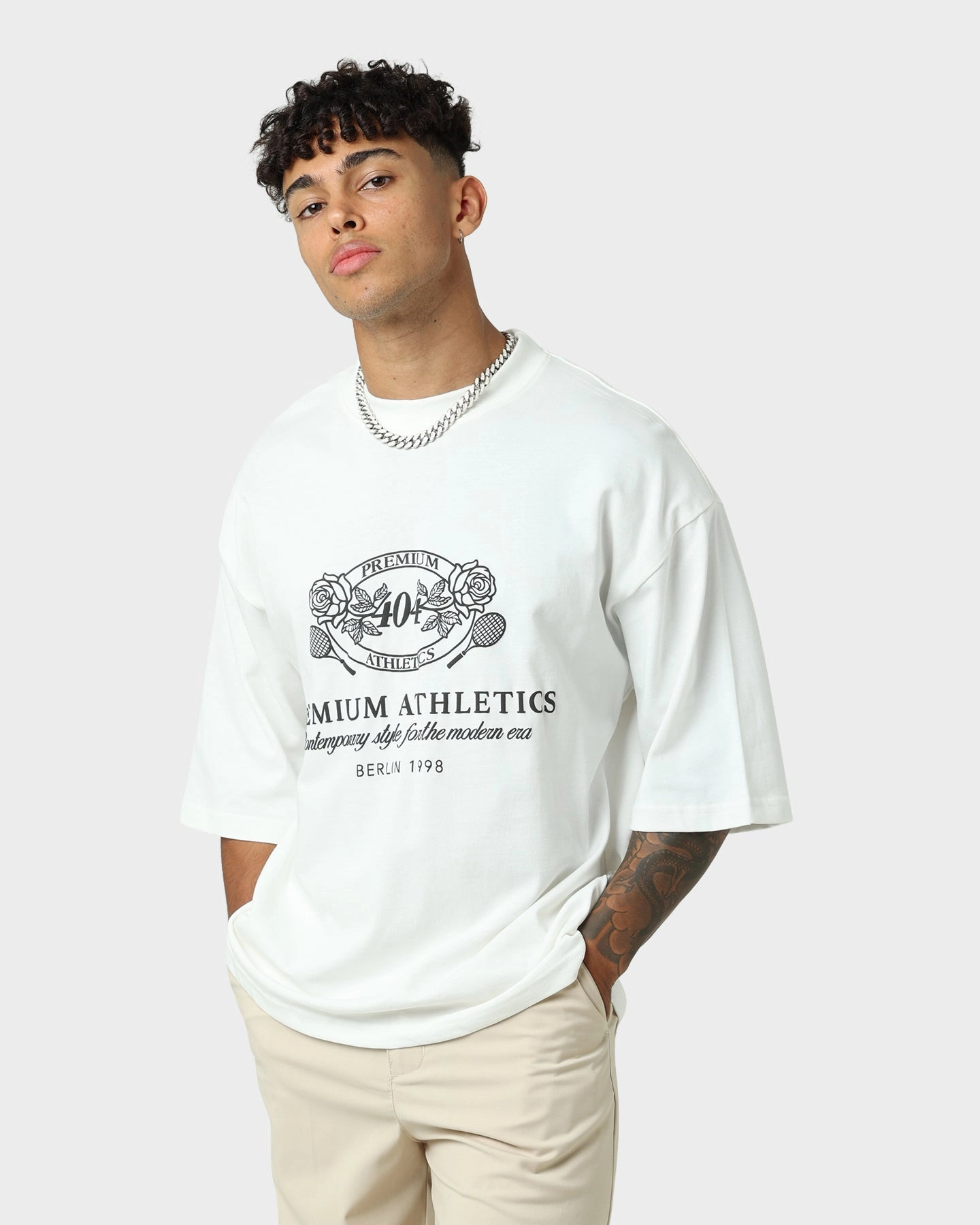 Effortless Layer Bohemian freedom 404 Premium Athletics Heritage T-Shirt Off White