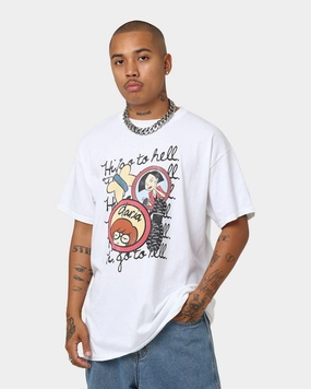 American Thift X Daria Go To Hell T-Shirt White Pre Shrunk Cotton