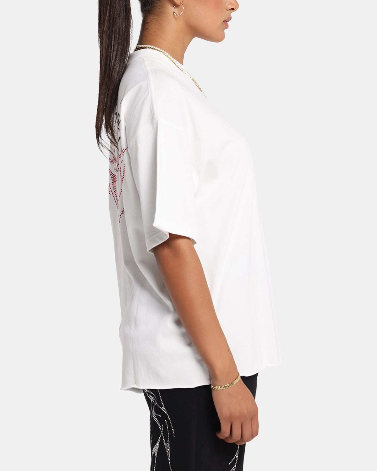 Fresh Outfit Ed Hardy Techno Rhinestone T-Shirt Off White