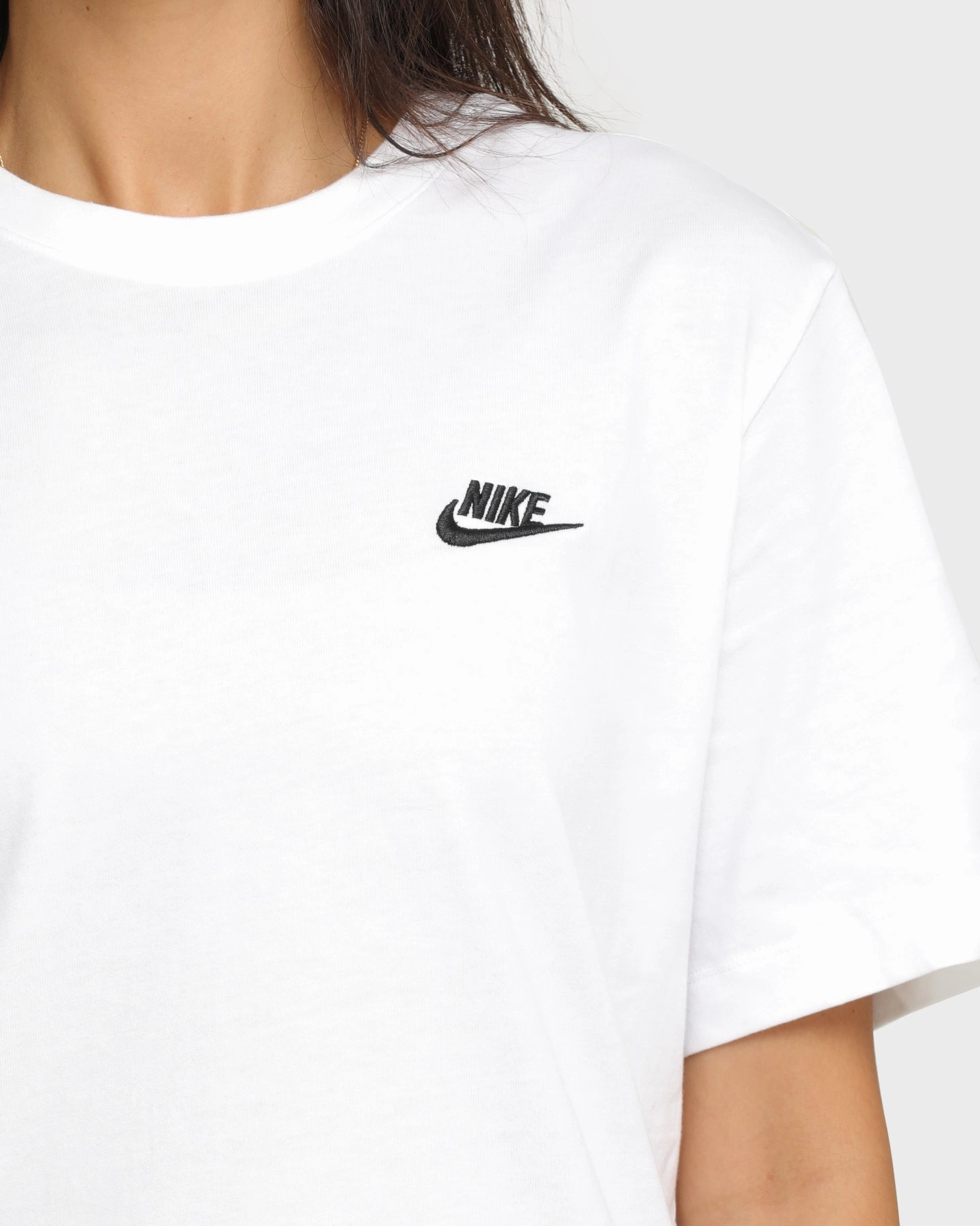 Relaxed Wearable Drip Dry Fabric Nike Men's Nike Sportswear Club Short Sleeve T-Shirt White/Black
