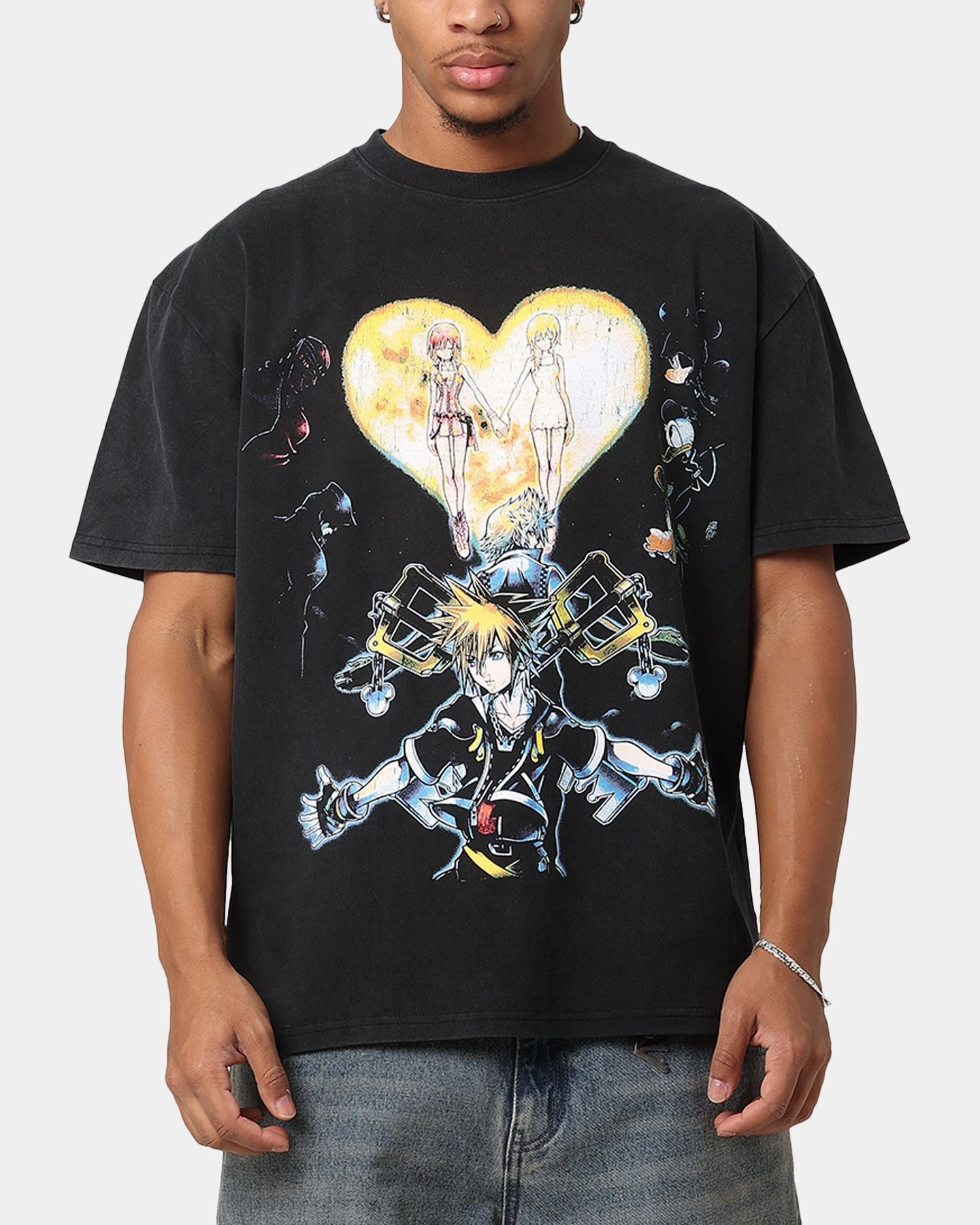 Simple Yet Elegant Goat Crew X Kingdom Hearts Heavy T-Shirt Vintage Black