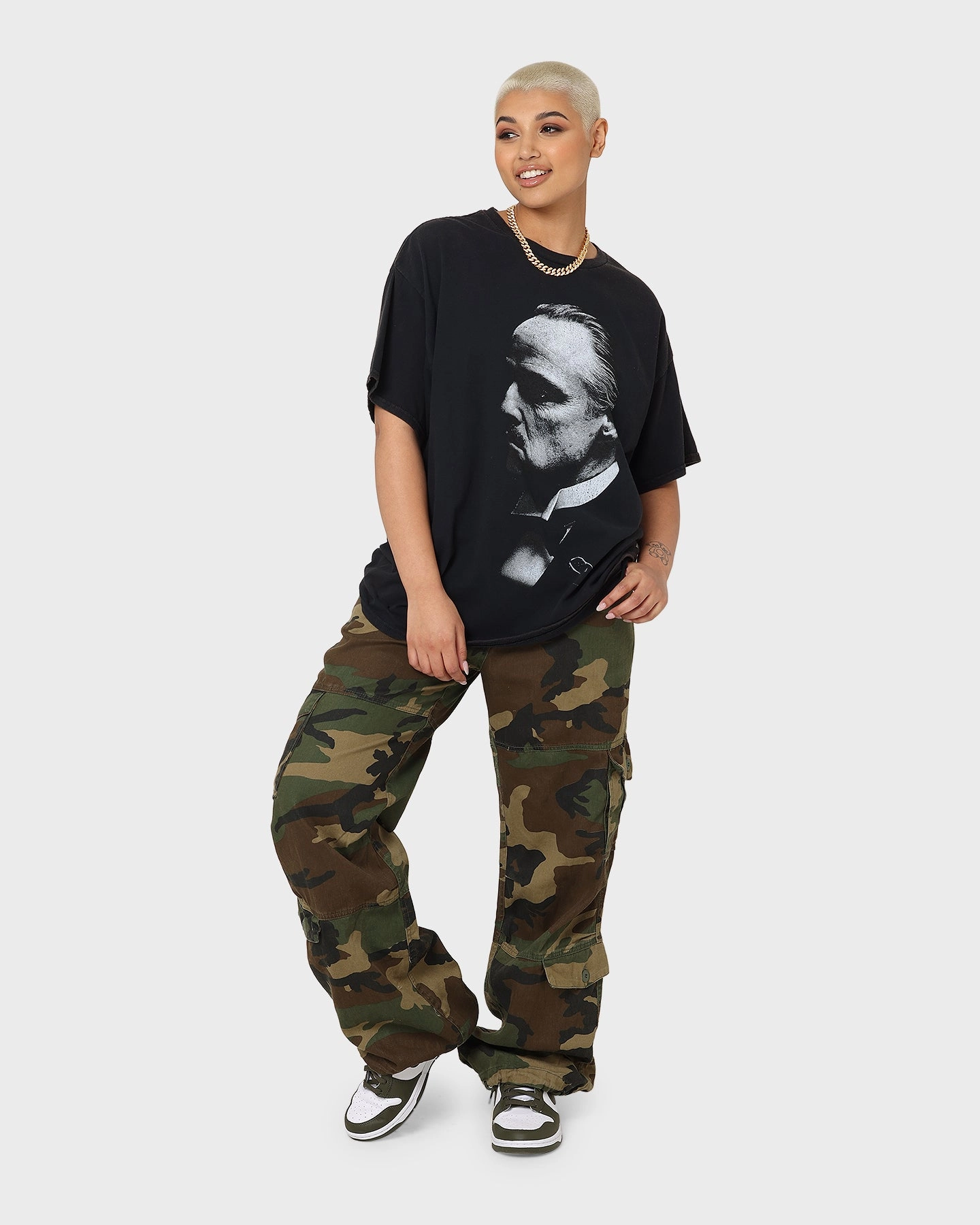 American Thrift X The Godfather The Don Vintage T-Shirt Black Wash Street Trendy