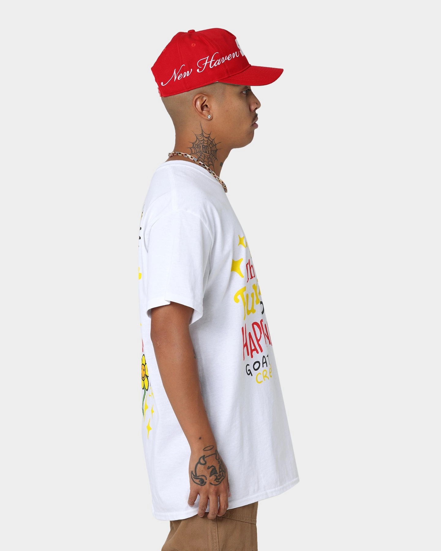 Daily Style Trend Goat Crew Pursuit 4 Happiness T-Shirt White