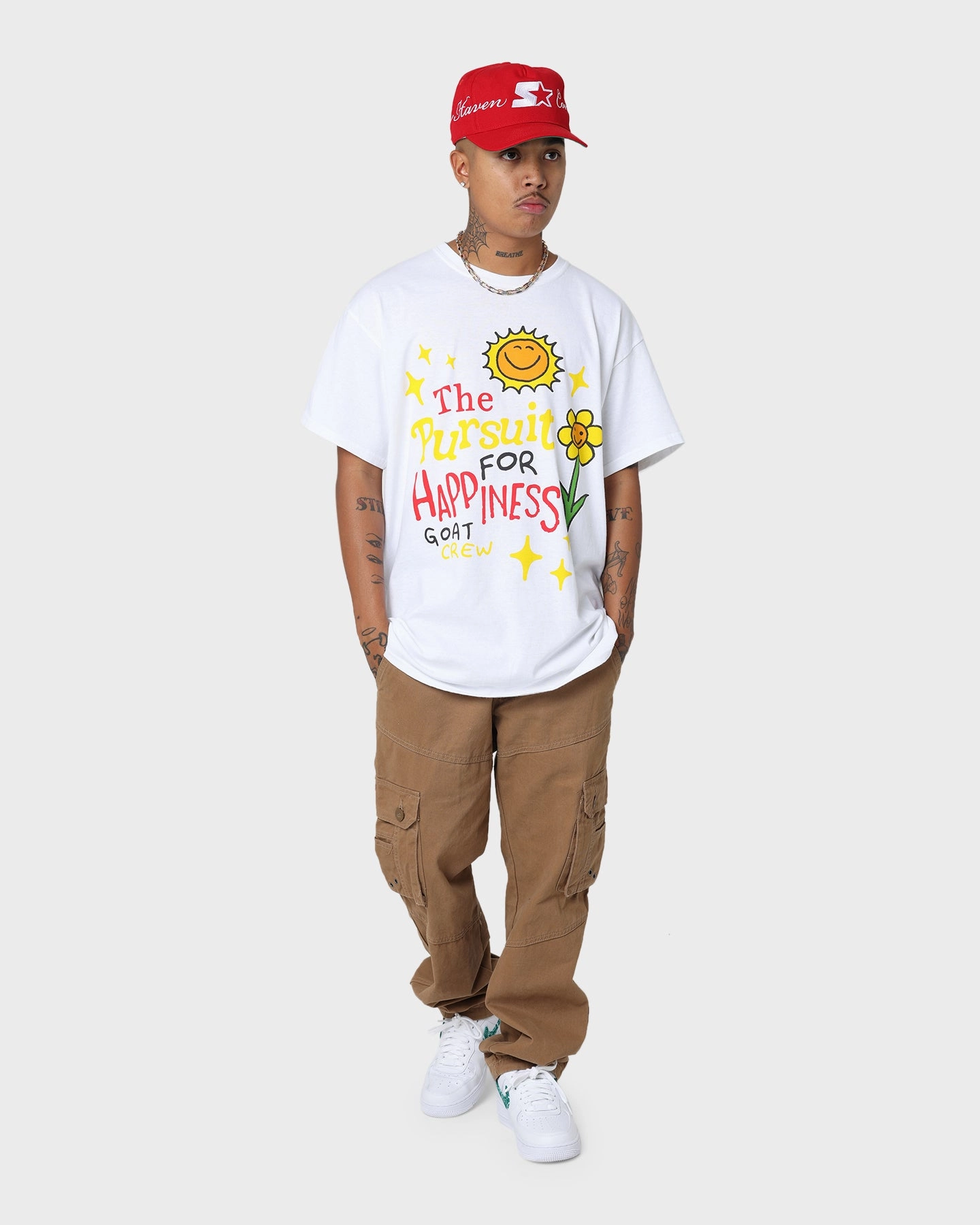 Goat Crew Pursuit 4 Happiness T-Shirt White Urban Style Trend