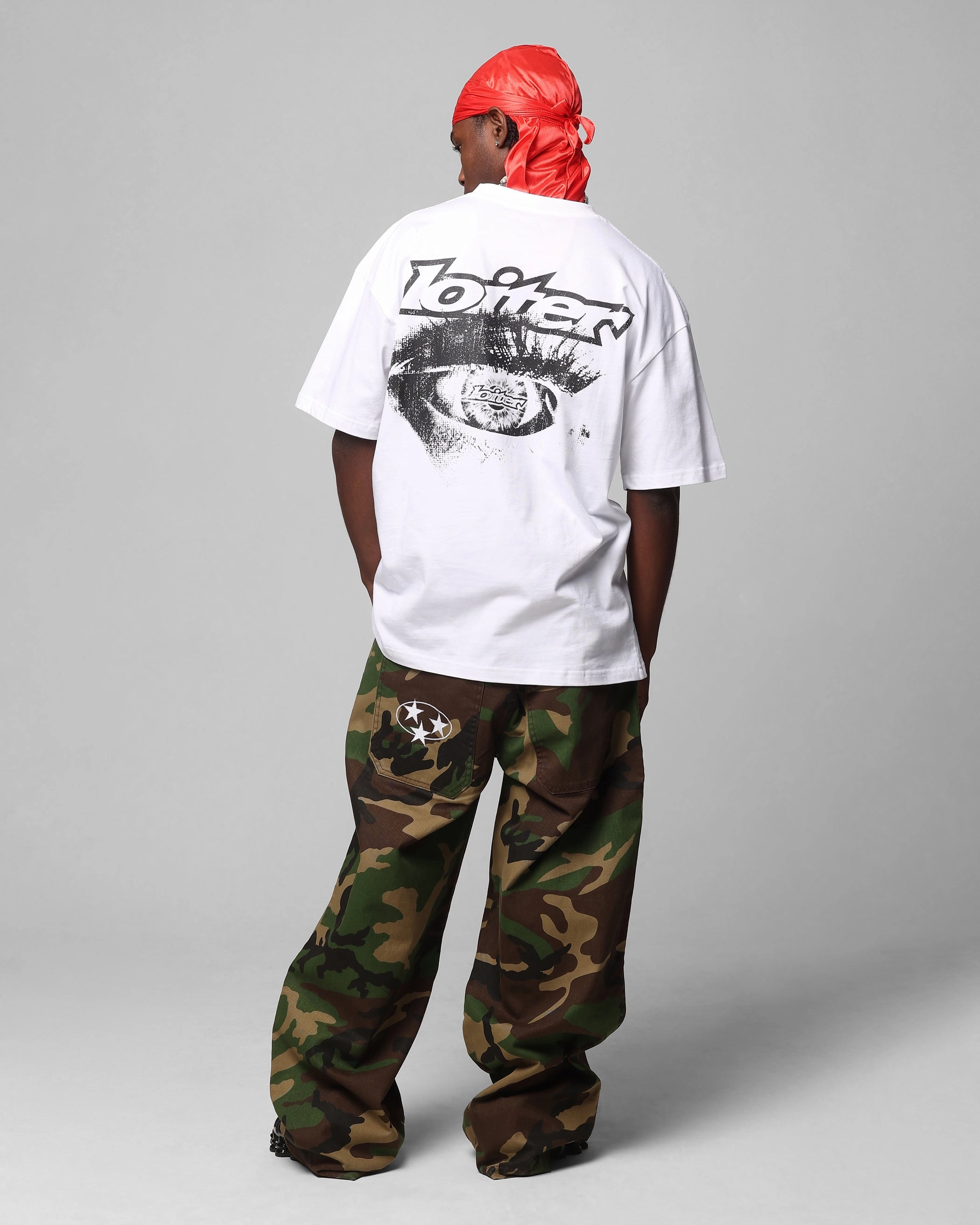 Loiter All Seeing Eye T-Shirt White Low Impact Processing AdvancedMoistureManagement