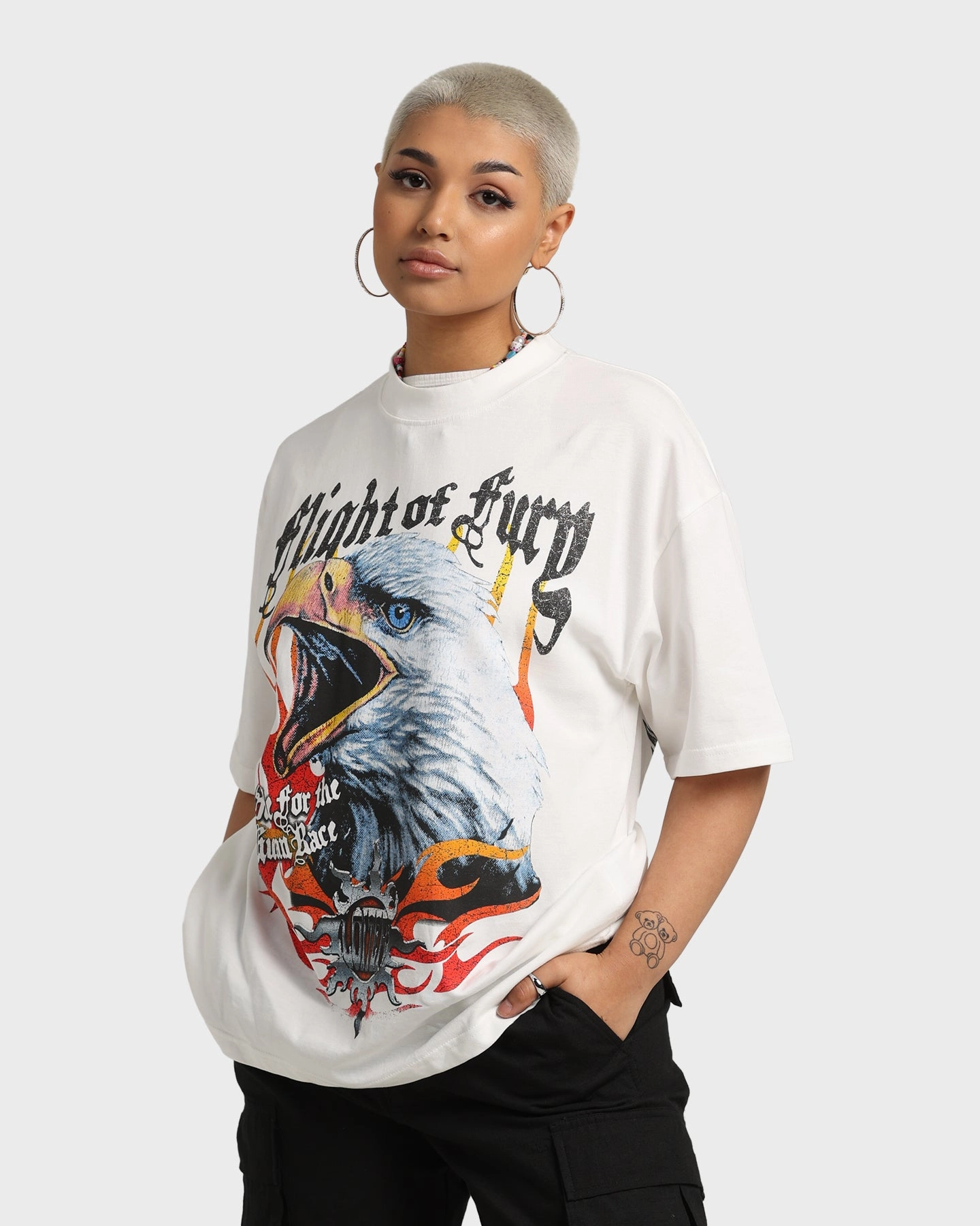 Chilly Day Wear Loiter Fury Vintage T-Shirt Off White