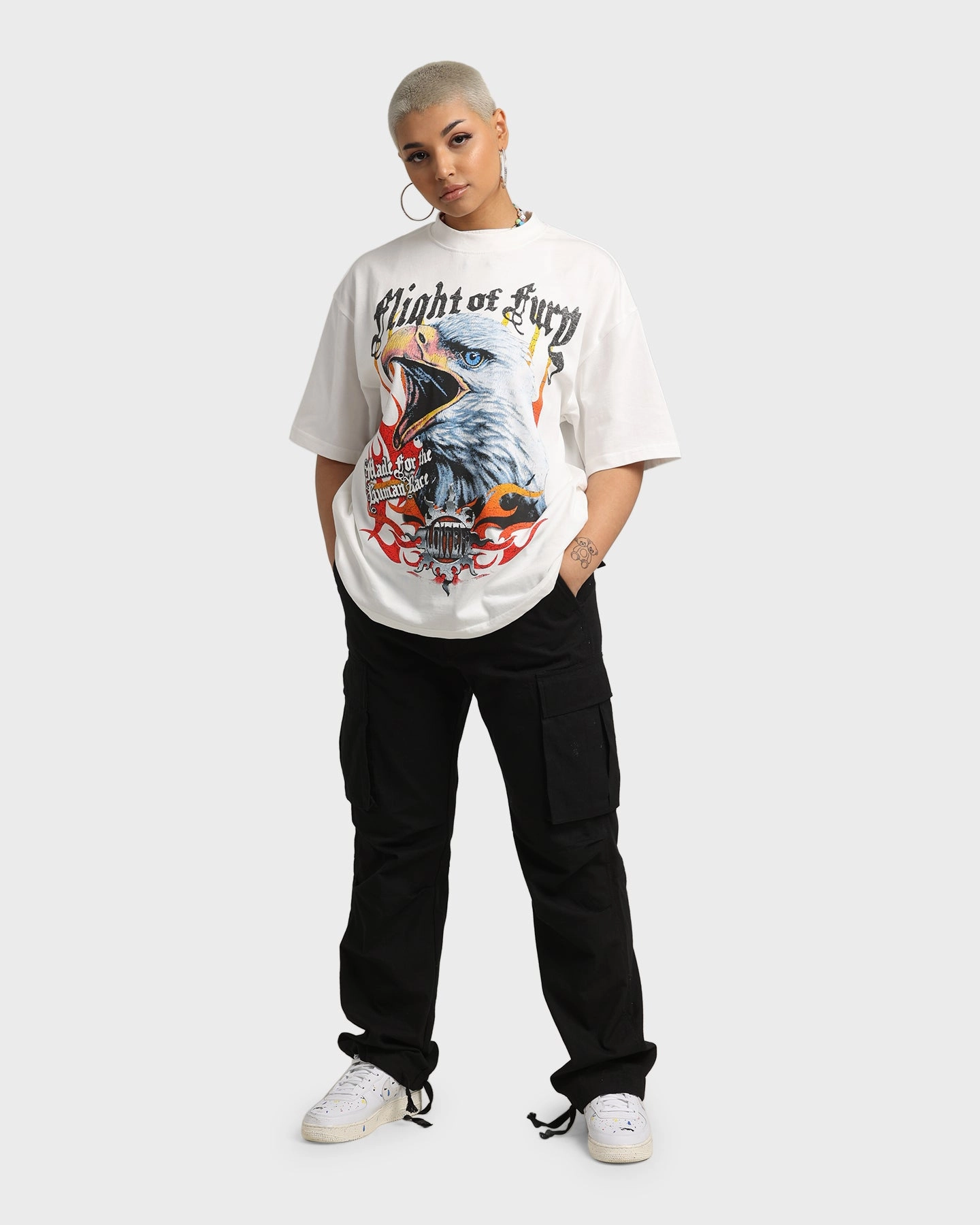 Sustainable production Loiter Fury Vintage T-Shirt Off White