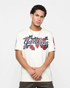 Pro Standard New York Yankees Roses T-Shirt Eggshell Modern innovation